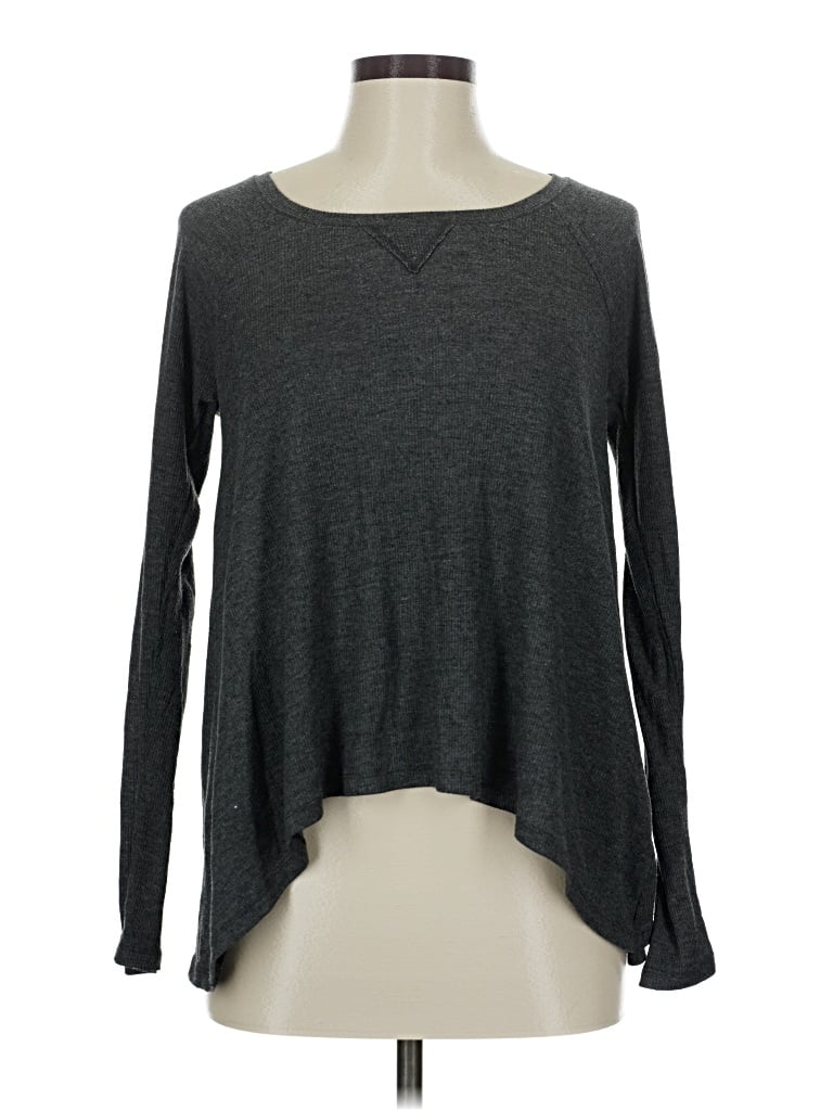 Pre-owned Hollister Long Sleeve T-shirt In Gray