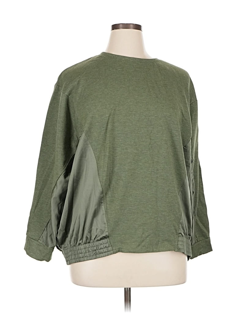 Pre-owned H By Halston Cardigan Sweater In Green