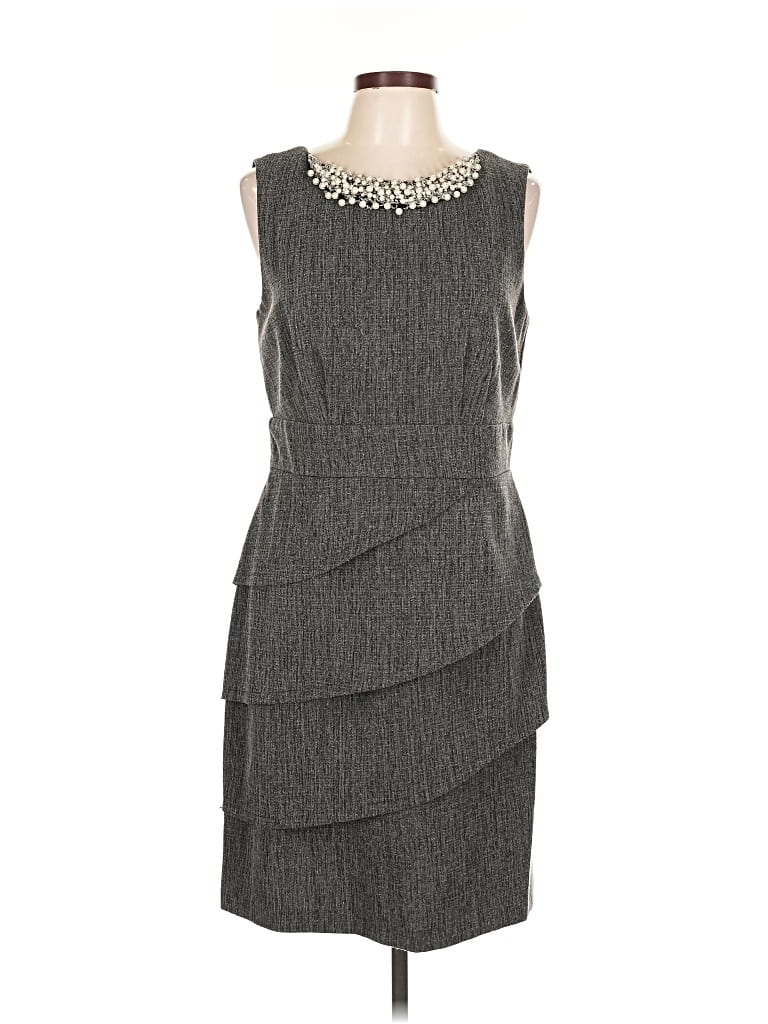 Pre-owned Connected Apparel Cocktail Dress In Gray
