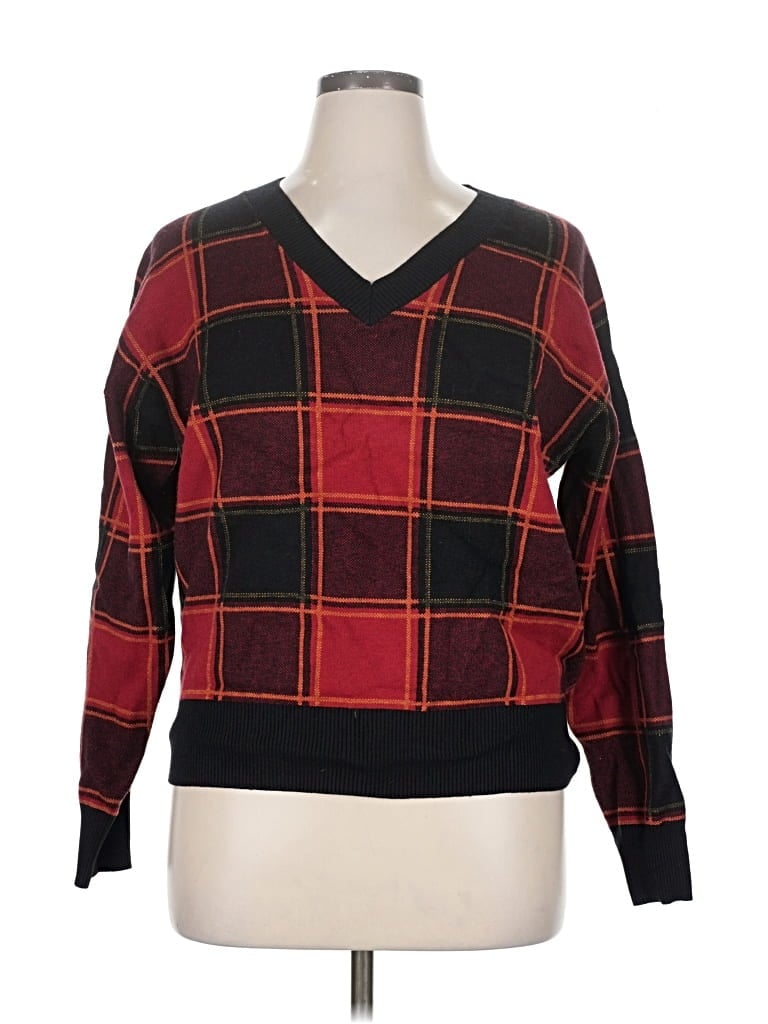 Pre-owned Tahari Pullover Sweater In Red