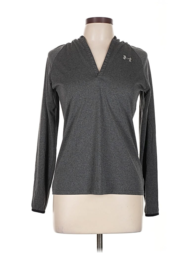 Pre-owned Under Armour Long Sleeve Polo Shirt In Gray