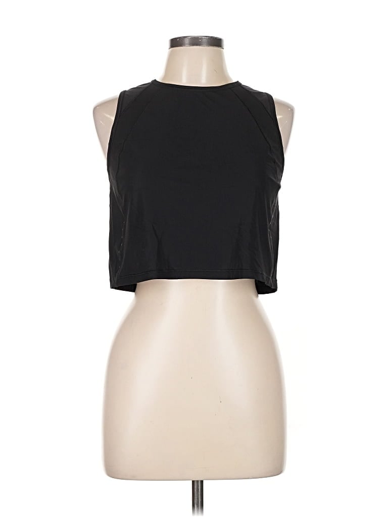 Pre-owned Lululemon Athletica Tank Top Black Halter Neckline Tops