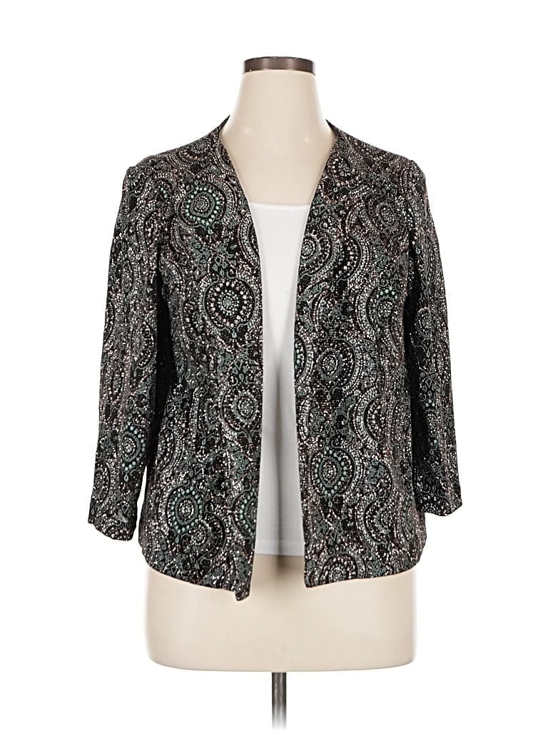 Pre-owned Jessica Howard Blazer Jacket In Gray