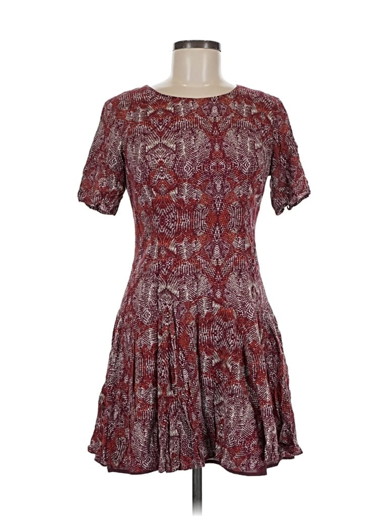 Pre-owned Forever 21 Contemporary Casual Dress In Burgundy