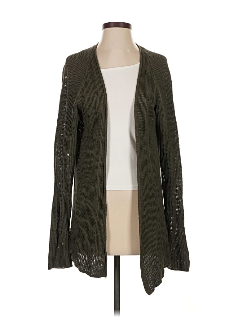 Pre-owned Eileen Fisher Cardigan Sweater In Green