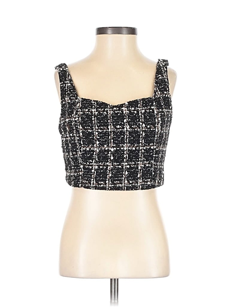 Pre-owned Abercrombie & Fitch Sleeveless Top Black Square Neckline Tops