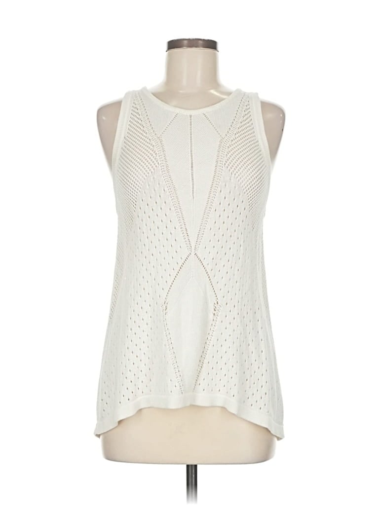 Pre-owned Cabi Sweater Vest In White