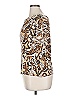 AB Studio Paisley Brown Gold Short Sleeve Blouse Size XL - photo 5