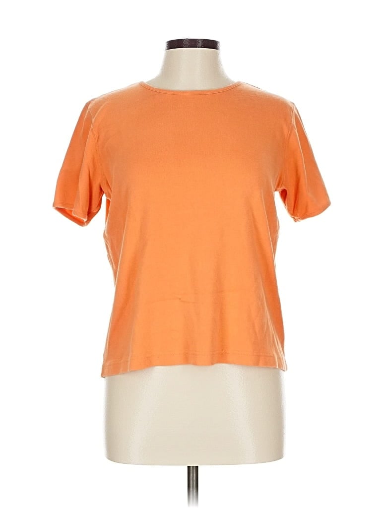 Pre-owned Christopher & Banks Short Sleeve T-shirt In Orange