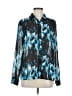 Derek Lam 100% Polyester Print Blue Long Sleeve Blouse Size M - photo 1