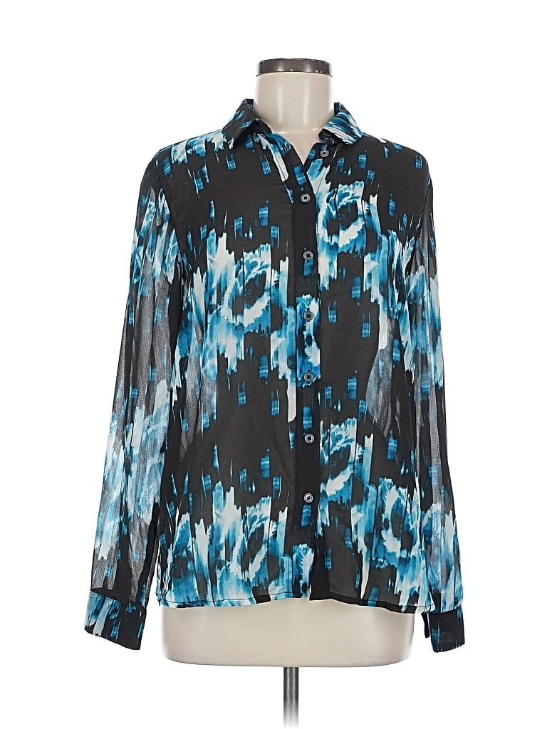 Pre-owned Derek Lam Long Sleeve Blouse In Blue