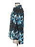 Derek Lam 100% Polyester Print Blue Long Sleeve Blouse Size M - photo 5