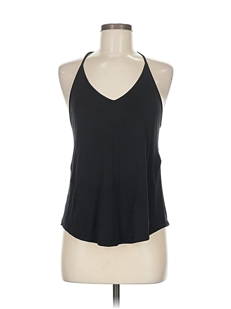 Pre-owned Lululemon Athletica Tank Top Black Halter Neckline Tops