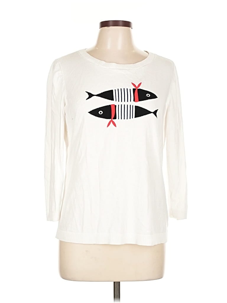 Pre-owned Talbots Sweatshirt In White