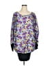 BCBGMAXAZRIA 100% Polyester Floral Graphic Purple Casual Dress Size XL - photo 1