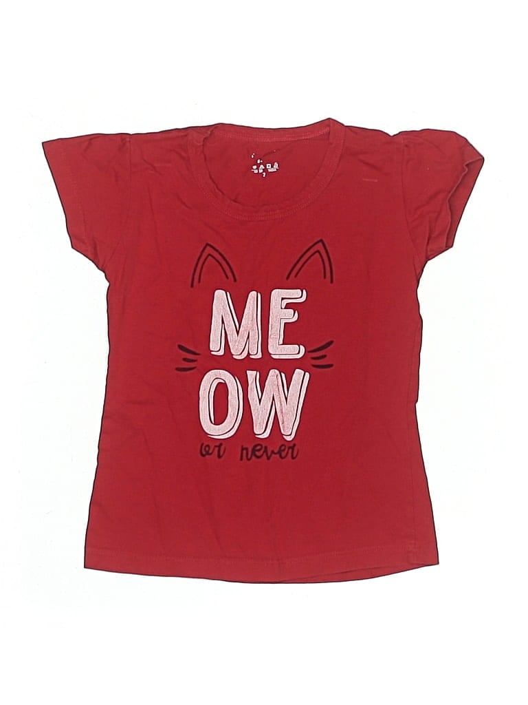 Pre-owned Cat & Jack Kids' Short Sleeve T-shirt In Red