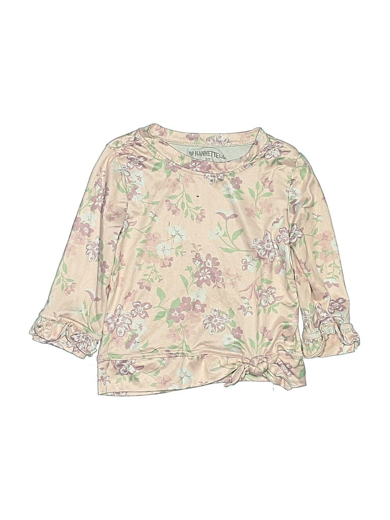 Pre-owned Nannette Kids' 3/4 Sleeve Blouse In White