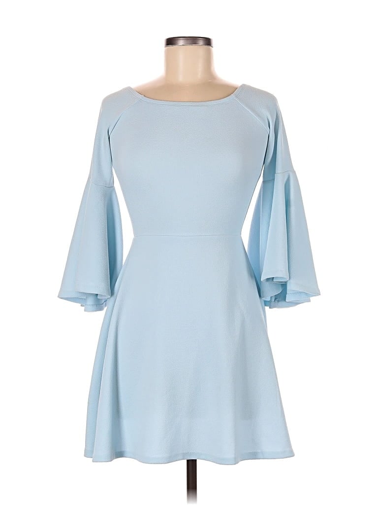 Pre-owned Design Lab Lord & Taylor Casual Dress In Blue