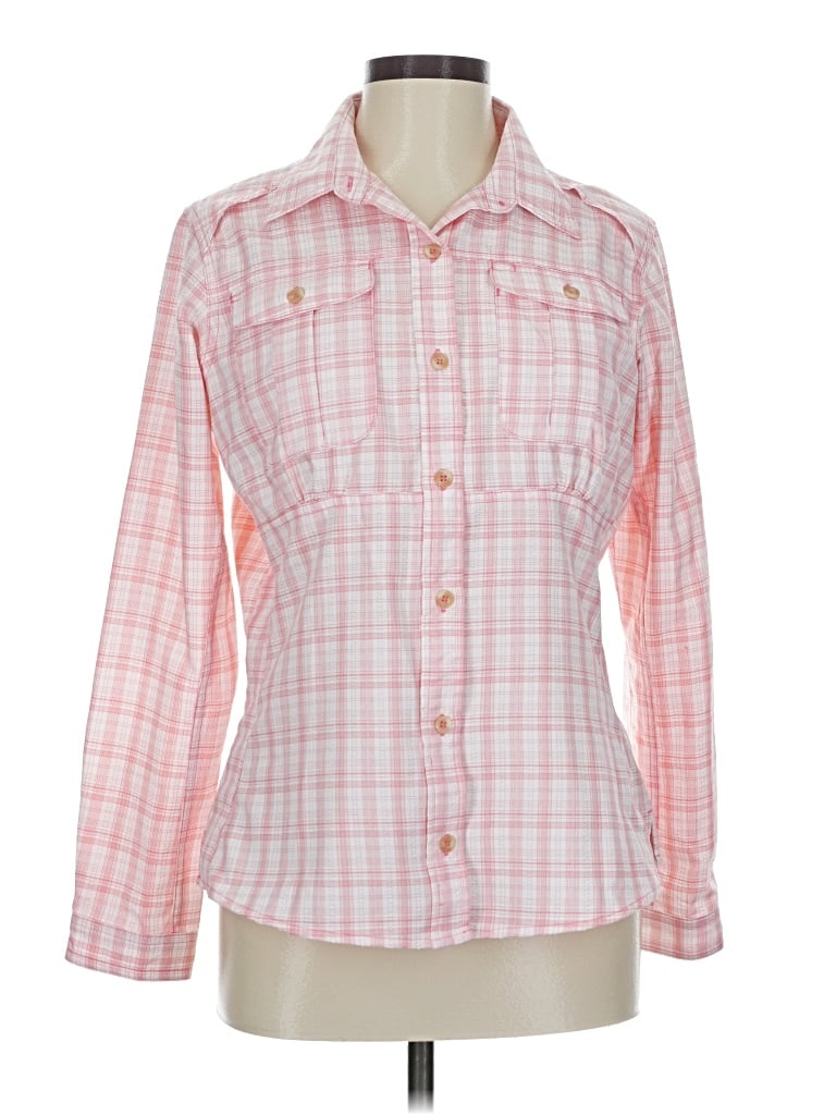 Pre-owned Real Essentials Long Sleeve Blouse In Orange