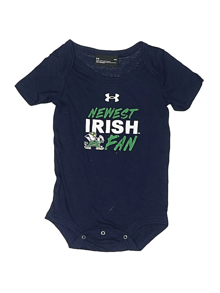 Pre-owned Under Armour Kids' Short Sleeve Onesie In Blue