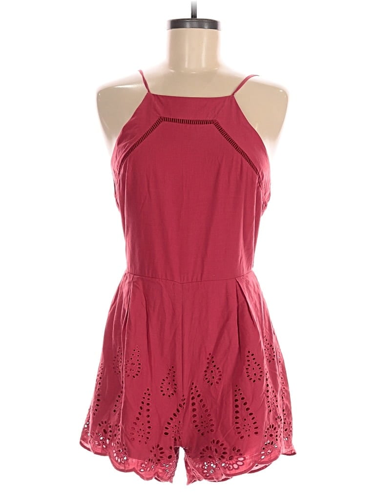 Pre-owned Blue Rain Romper In Red