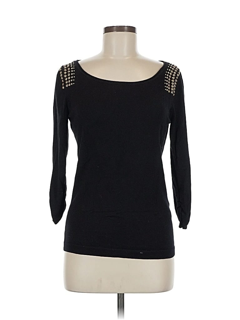 Pre-owned Express 3/4 Sleeve T-shirt In Black