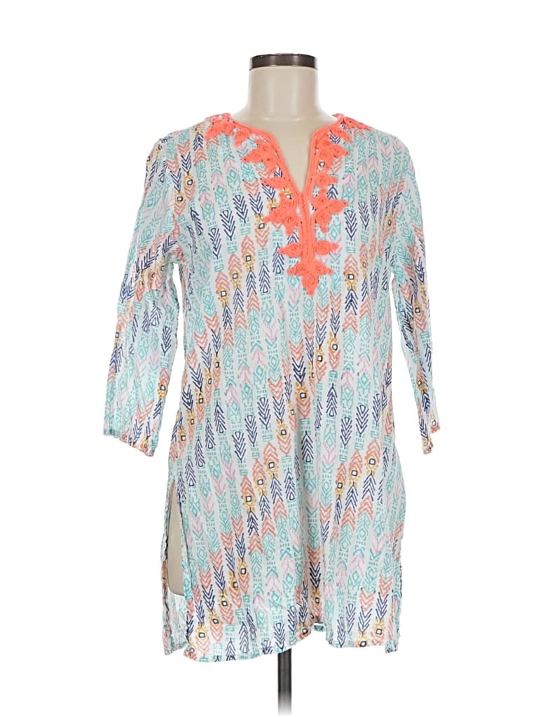 Pre-owned Roller Rabbit 3/4 Sleeve Blouse In Blue