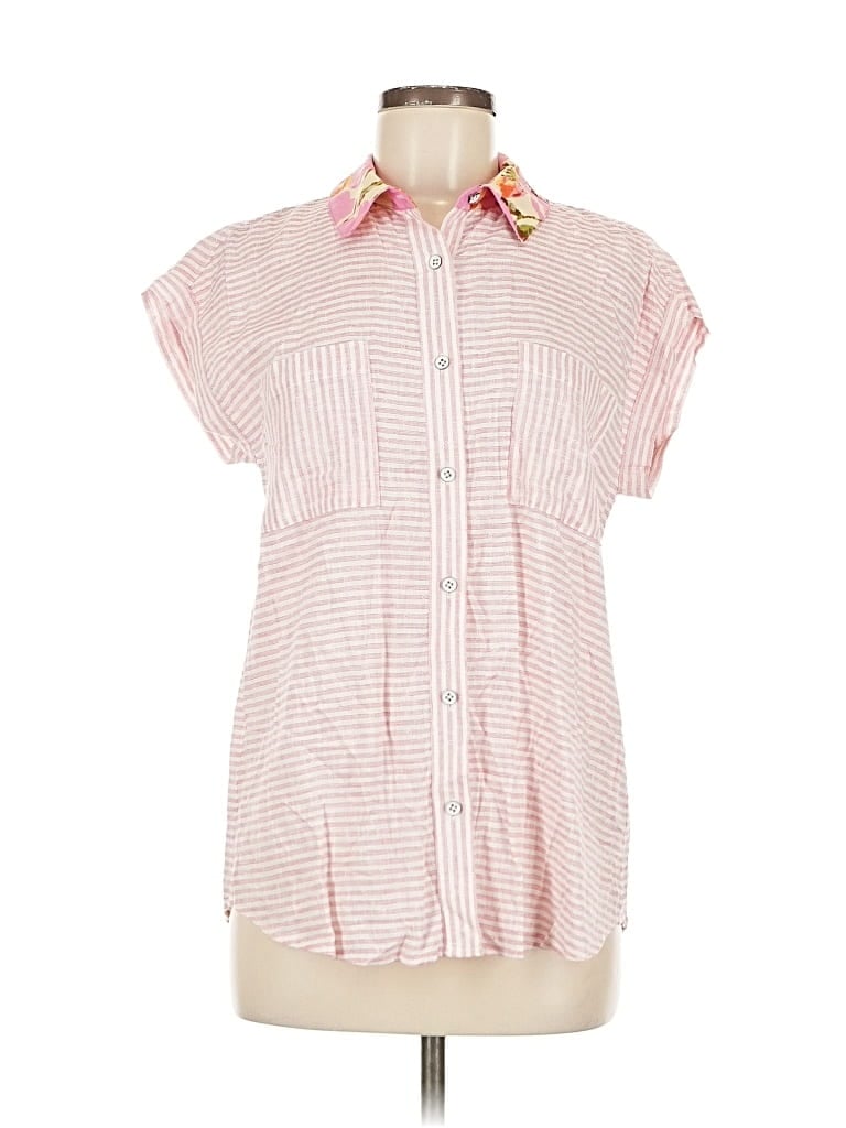 Pre-owned Cabi Short Sleeve Blouse In Pink