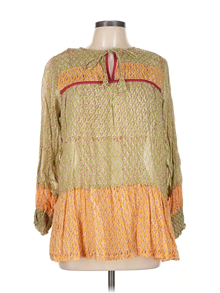 Assorted Brands 3/4 Sleeve Blouse In Green