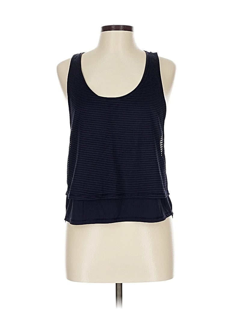 Pre-owned Lululemon Athletica Tank Top Blue Halter Neckline Tops