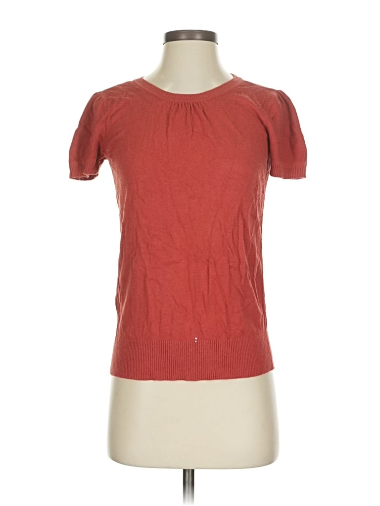 Pre-owned Ann Taylor Loft Cardigan Sweater In Red