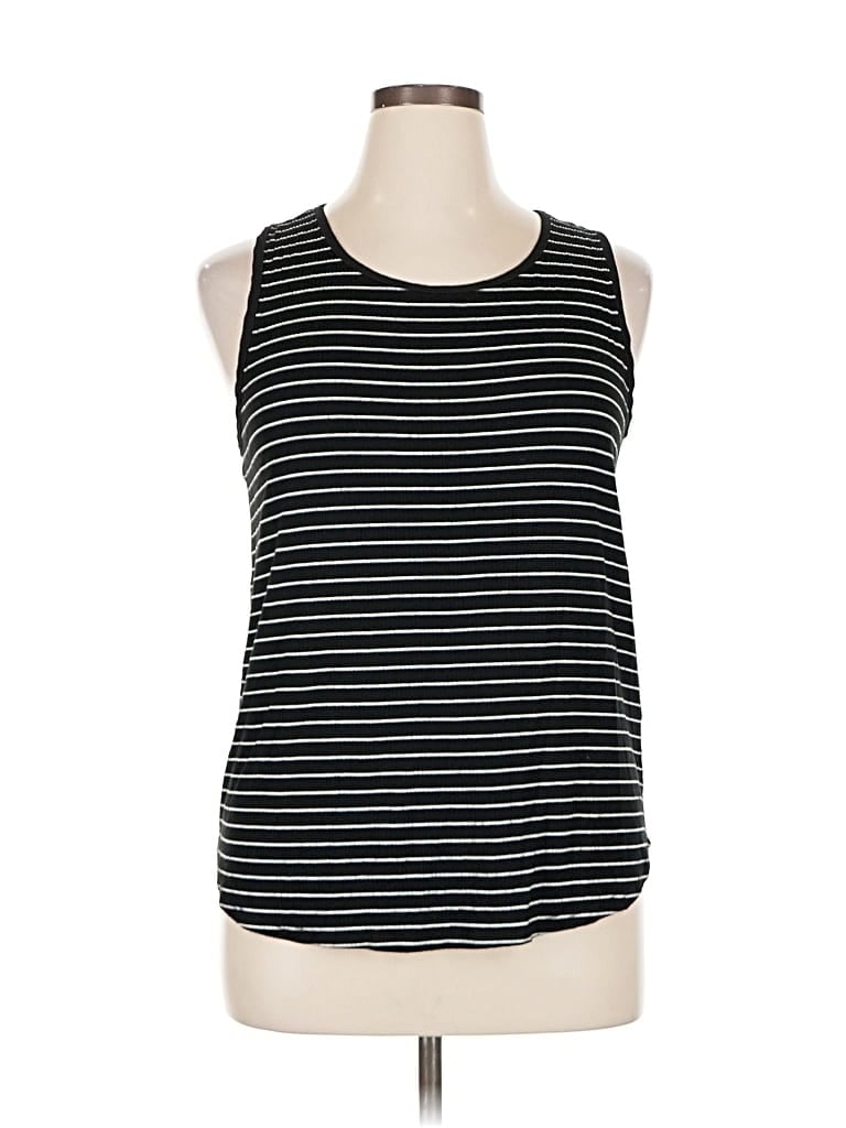 Pre-owned Papermoon Sleeveless Top Black Scoop Neck Tops