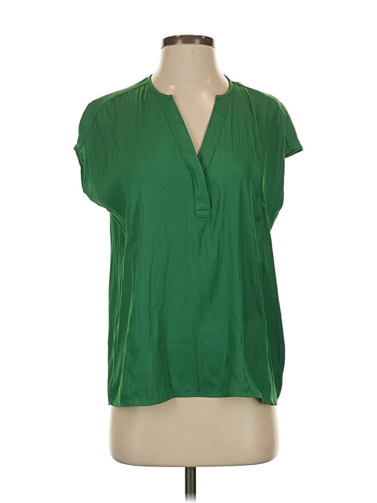 Pre-owned Banana Republic Short Sleeve Blouse In Green