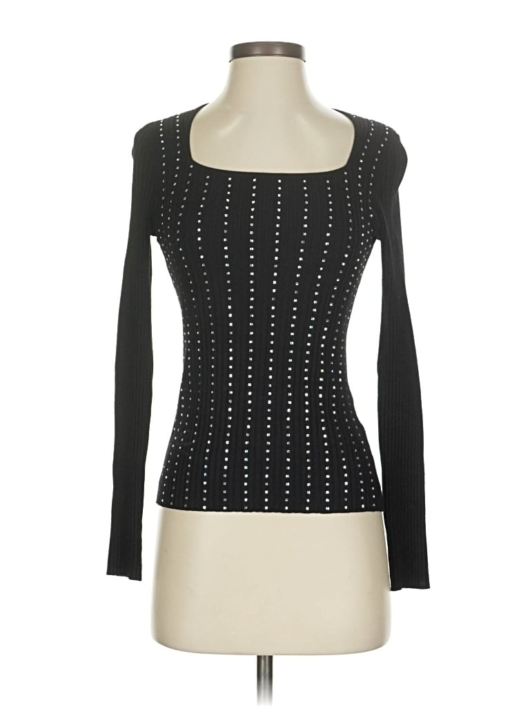 Pre-owned Inc International Concepts Long Sleeve T-shirt In Black