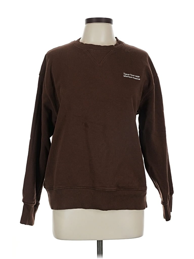 Pre-owned Zara Sweatshirt In Brown