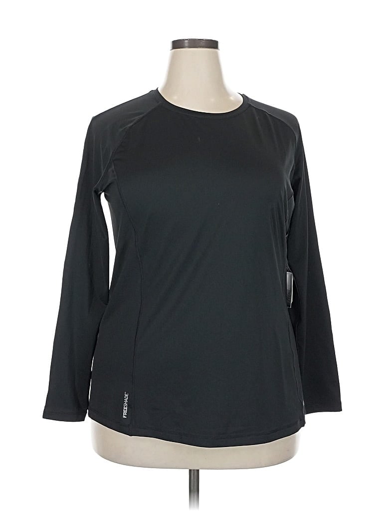 Pre-owned Eddie Bauer 3/4 Sleeve T-shirt In Black