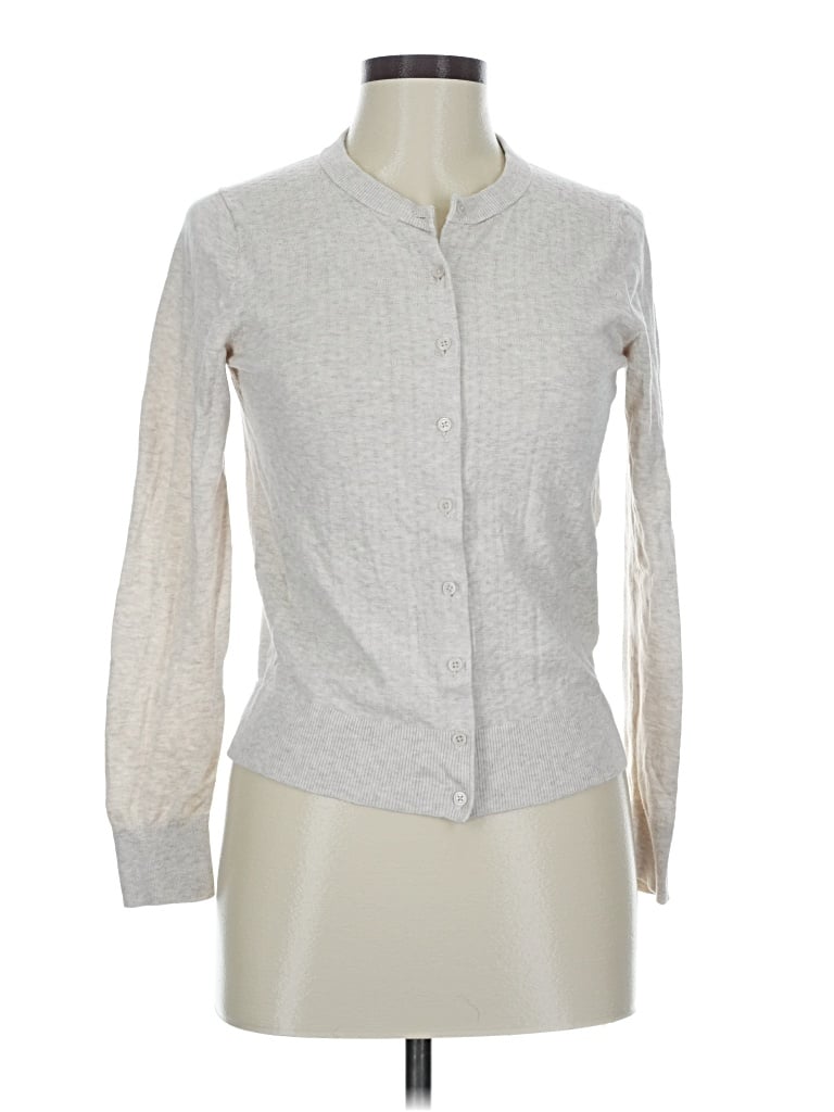 Pre-owned Banana Republic Factory Store Cardigan Sweater In Silver