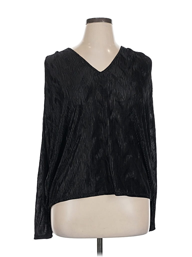 Pre-owned Express Long Sleeve Blouse In Black
