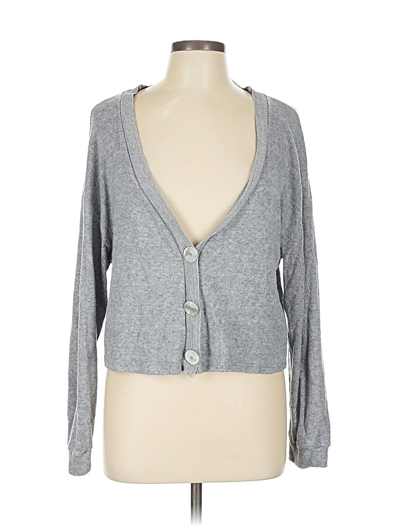 Pre-owned Zara Cardigan Sweater In Gray