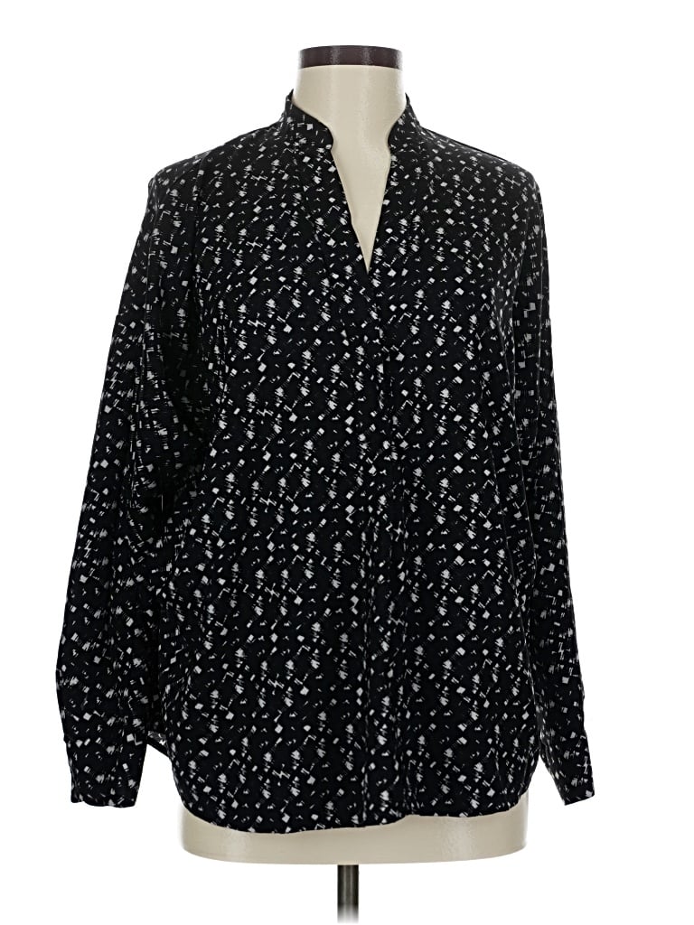 Pre-owned Vince Camuto Long Sleeve Blouse In Black