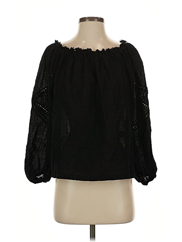 Pre-owned Max Studio 3/4 Sleeve Blouse In Black
