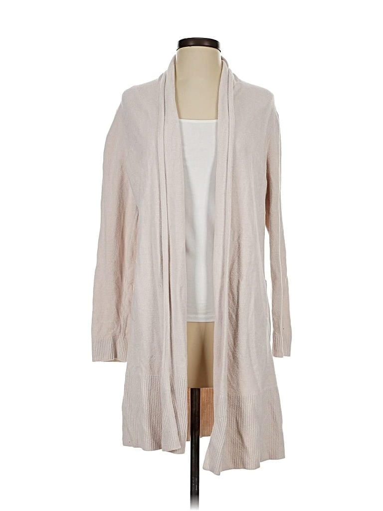 Pre-owned Barefoot Dreams Cardigan Sweater In White