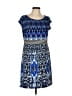 Tribal Print Blue Casual Dress Size L - photo 1