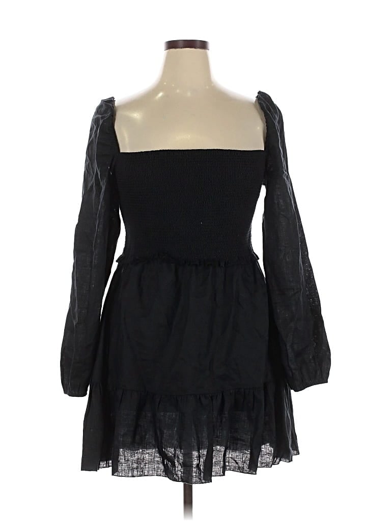 Pre-owned Quince 3/4 Sleeve Top Black Sweetheart Neckline Tops