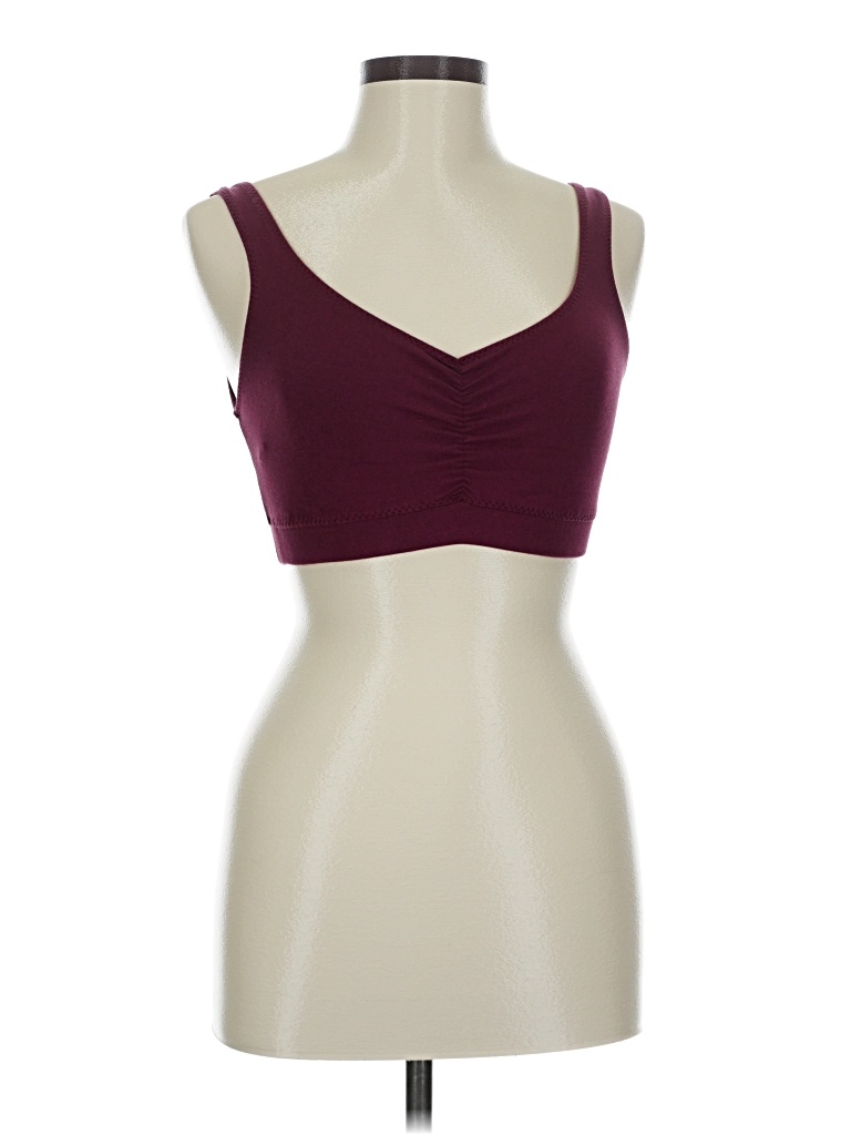 Pre-owned Majamas Sports Bra In Burgundy