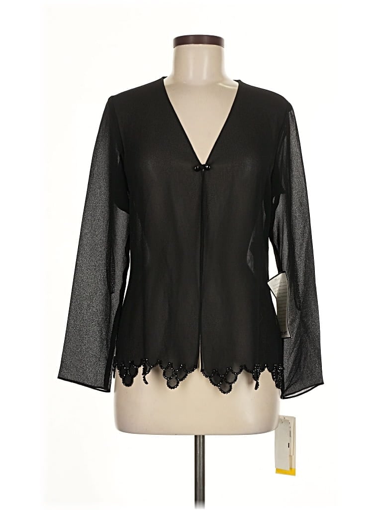 Pre-owned Assorted Brands Long Sleeve Blouse In Black