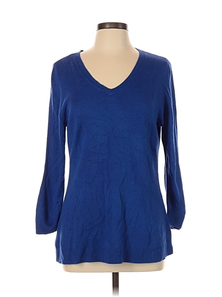 Pre-owned Karen Scott Pullover Sweater In Blue