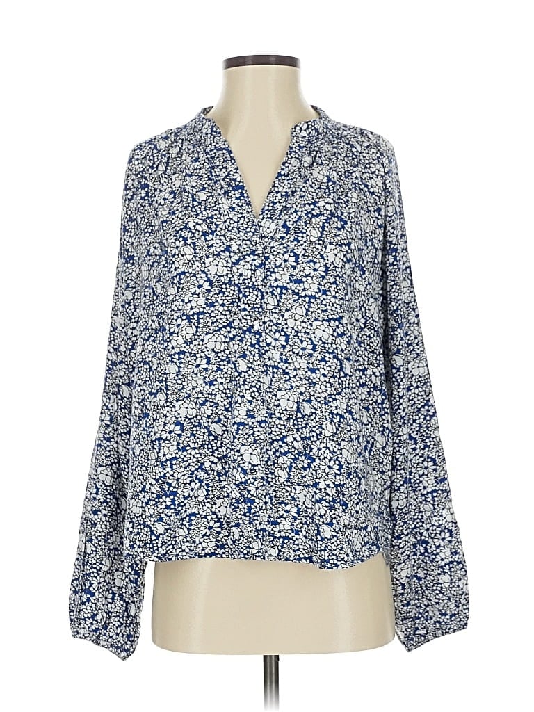 Pre-owned H&m L.o.g.g. 3/4 Sleeve Blouse In Blue