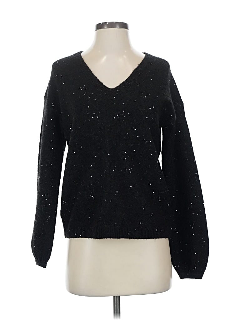 Pre-owned Ann Taylor Loft Pullover Sweater In Black