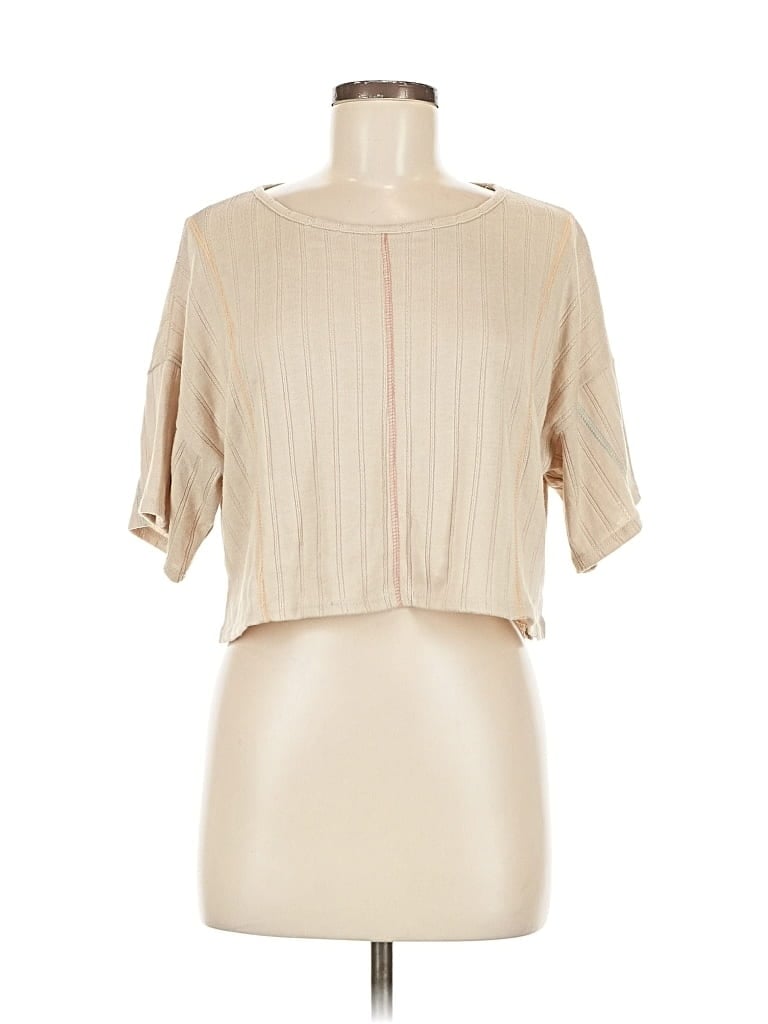 Pre-owned By Together Short Sleeve Turtleneck In Brown